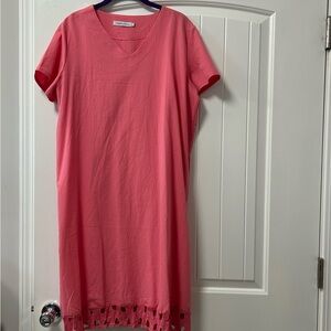 Pink V-Neck Dress
